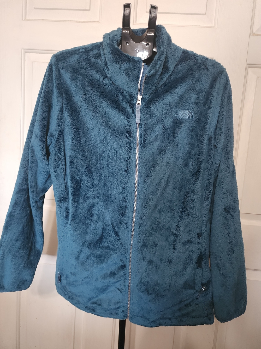 The North Face Osito Fleece Jacket Women's 1X Teal Blue Full Zip High Pile Plus